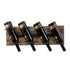 Rustic Farmhouse Wood and Metal Wine Rack
